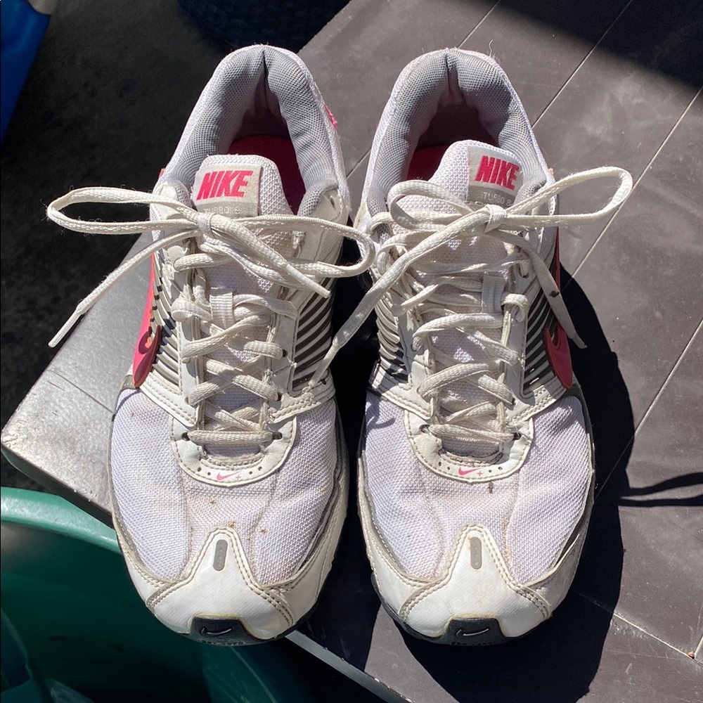 Nike Women's Sneakers - White and Pink